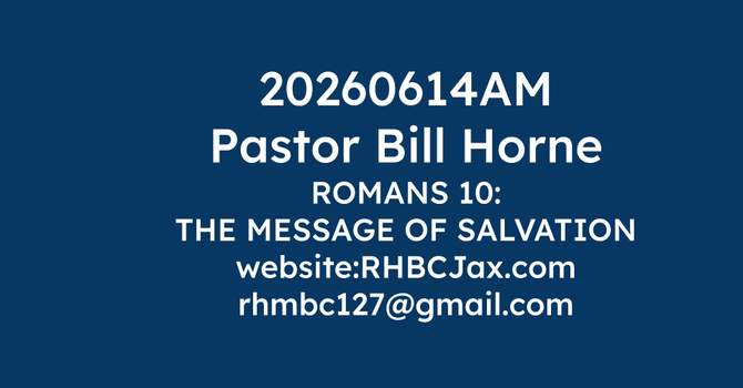 20260614 THE MESSAGE OF SALVATION
