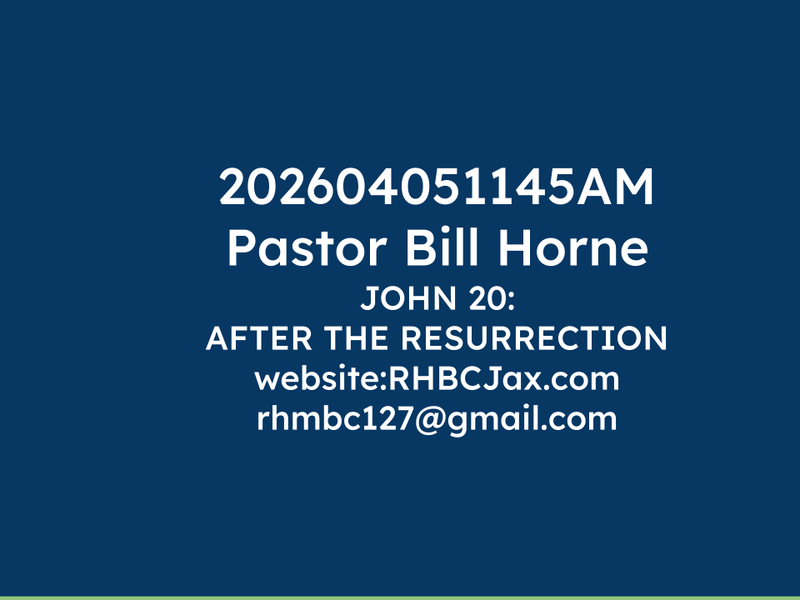 202604051145 HE IS RISEN! JOHN 20