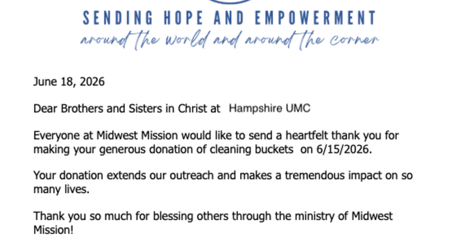 Message from Midwest Mission image