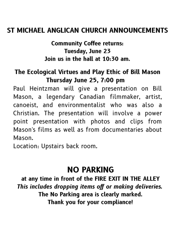 St Michaels Announcements