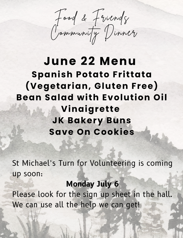 Food & Friends Menu
