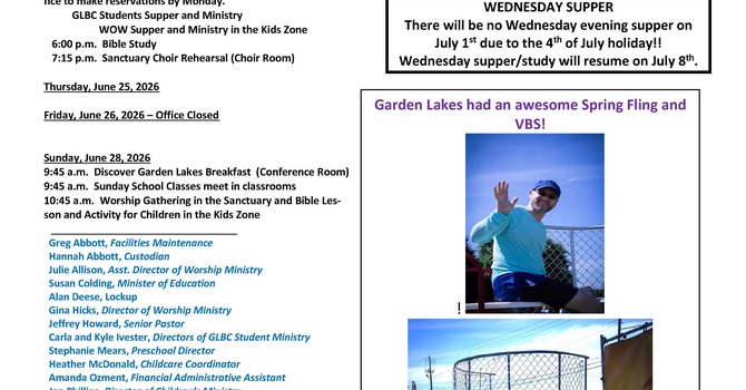 June 18, 2026 Newsletter image
