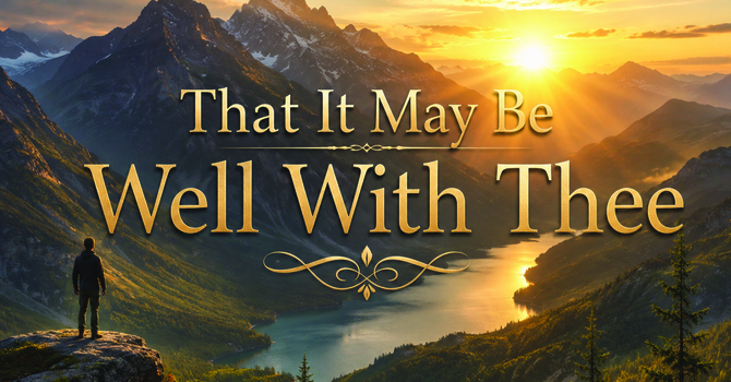 That It May Be Well With Thee