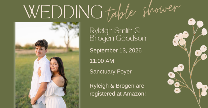 Wedding Table Shower for Ryleigh & Brogen