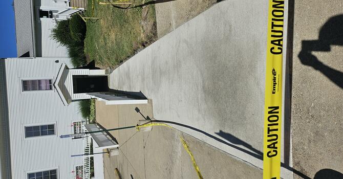 New sidewalk accessing fellowship hall image