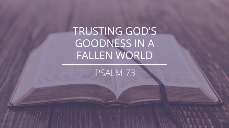 Psalm 73 - "Trusting God's Goodness in a Fallen World"