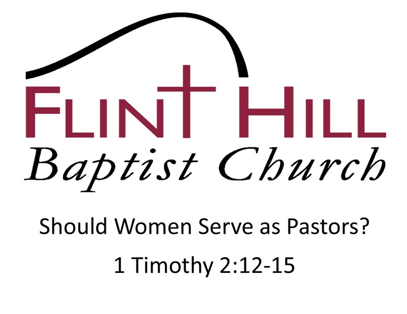 Should Women Serve As Pastors?