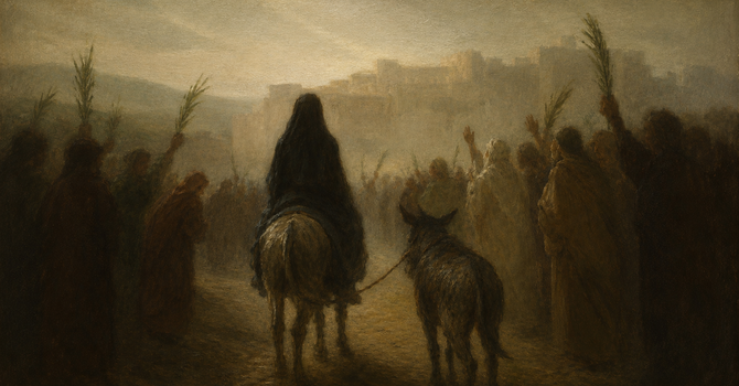 The Son of God on a Child of a Donkey image