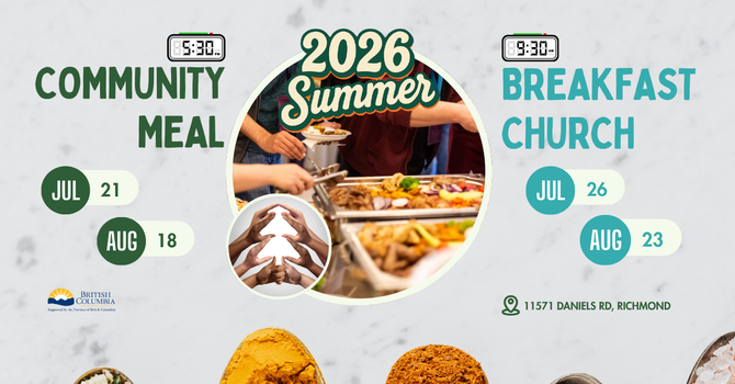 Summer Schedule for Community Meal and Breakfast Church at Peace Church image