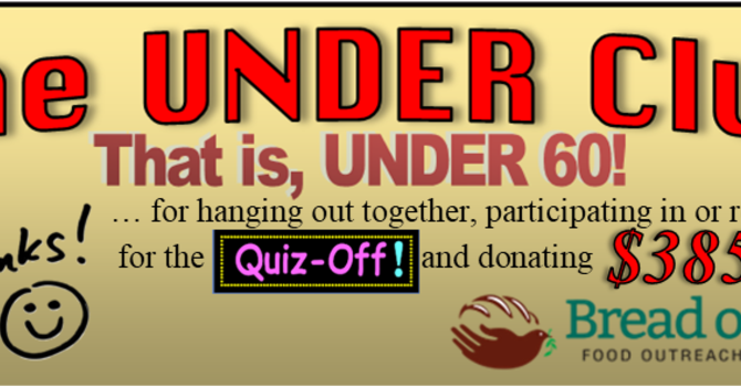 The UNDER Club Lunch & QUIZ-Off ~ UPDATE! image