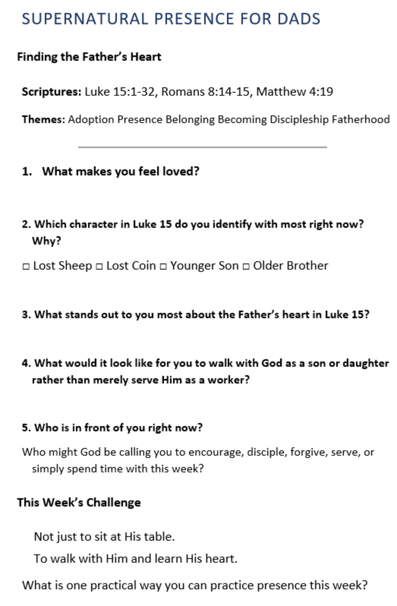 SUPERNATURAL PRESENCE FOR DADS