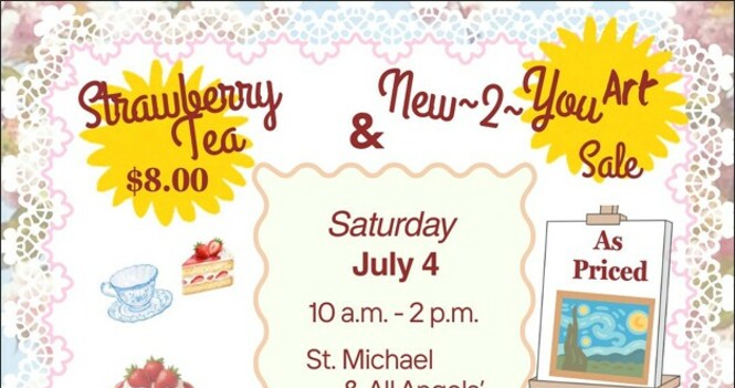 Strawberry Tea & New-2-You Art Sale