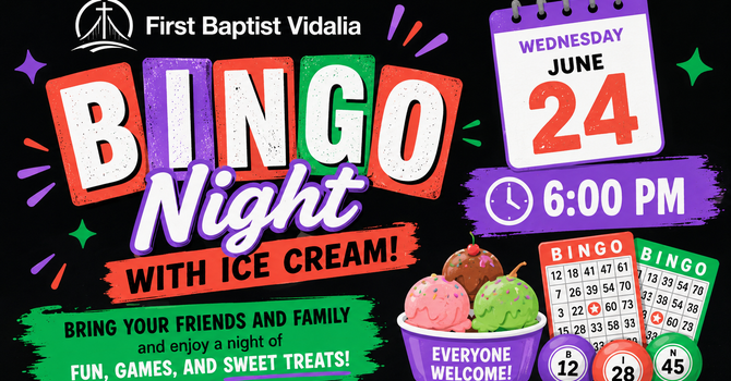 Bingo Night with Ice Cream