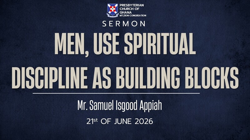 Men, Use Spiritual Discipline As Building Blocks