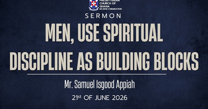Men, Use Spiritual Discipline As Building Blocks