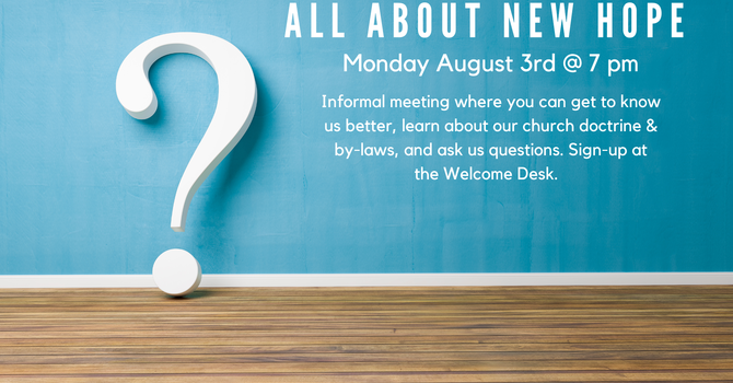 All About New Hope Meeting 