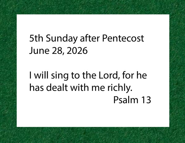 5th Sunday after Pentecost