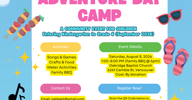 Fountain of Life Adventure Day Camp on August 8, 2026