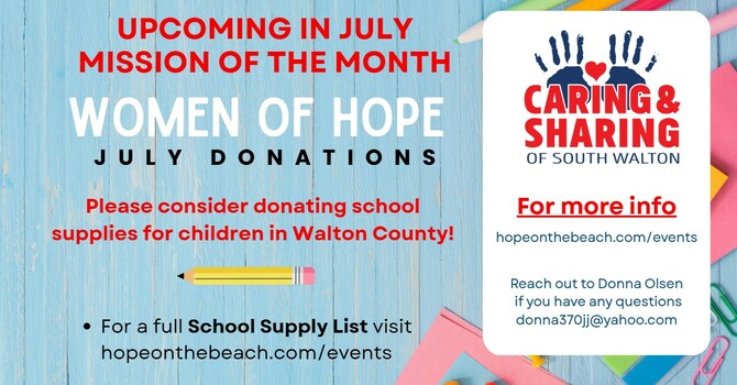 JULY Mission of the Month: 