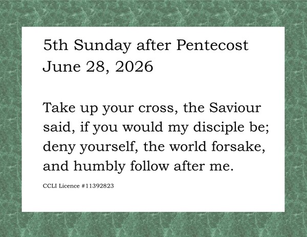 5th Sunday after Pentecost