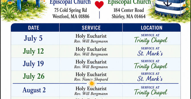 July Worship Schedule