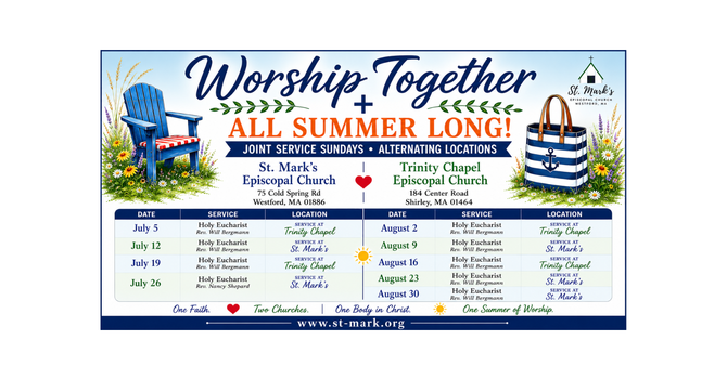Reminder: Service at Trinity Chapel on July 5th