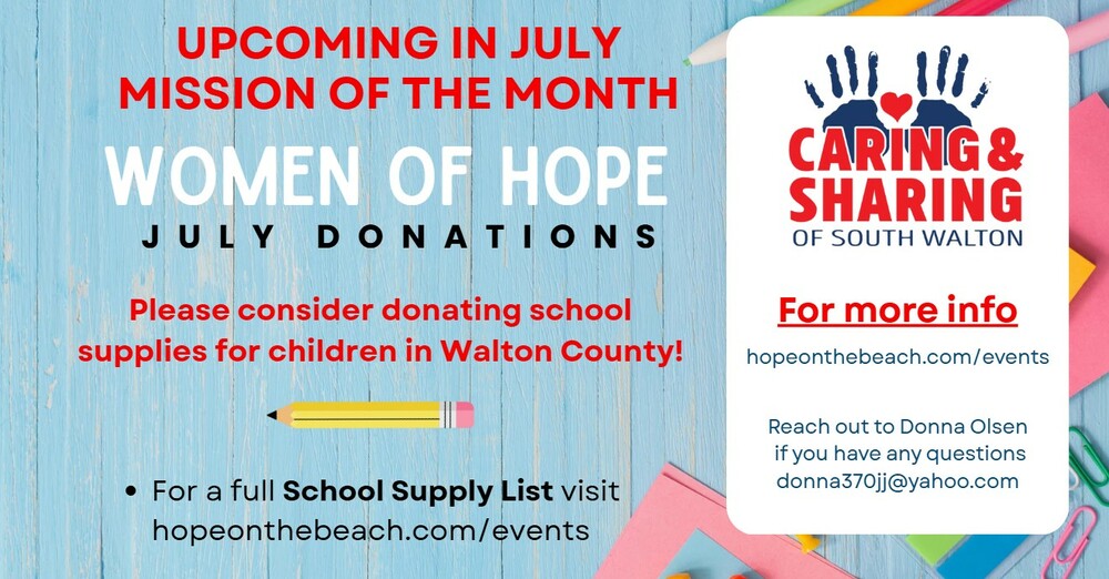 JULY Mission of the Month: 