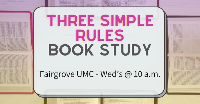 Three Simple Rules Book Study