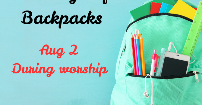 Blessing of Backpacks