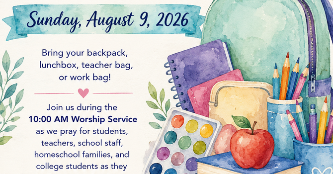 Blessing of the Bookbags  image