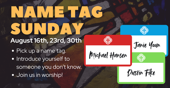 Name Tag Sunday