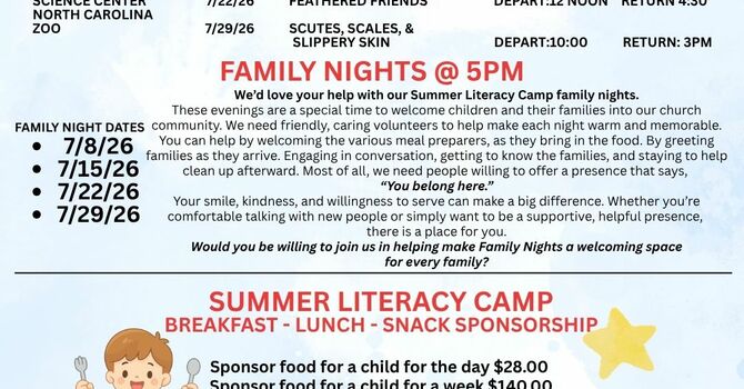SUMMER LITERACY CAMP OPPORTUNITIES image