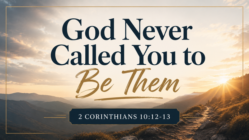 God Never Called You to be Them.