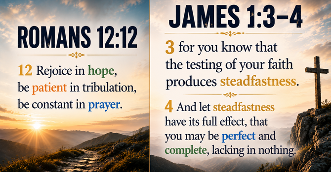 Romans 12:12 & James 1:3–4  image