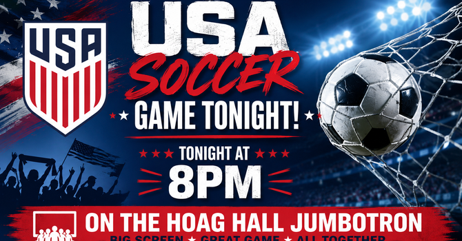 USA Soccer on the Hoag Hall Jumbotron