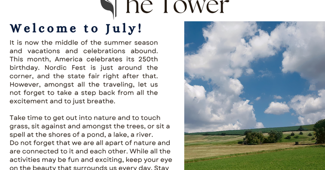 July 26 Tower Newsletter image