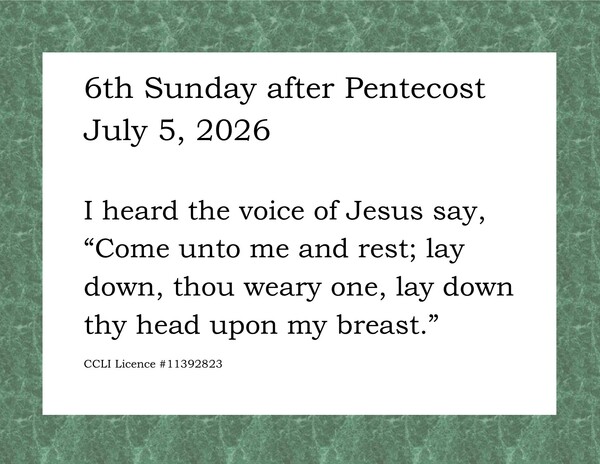 6th Sunday after Pentecost