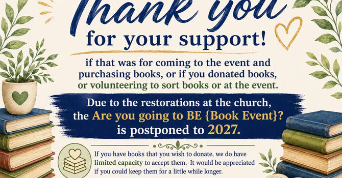 Book Event Update & Thank You image