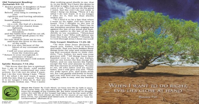 Worship Service Bulletin - Sixth Sunday After Pentecost