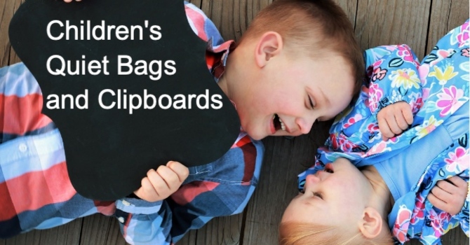 QUIET BAGS & CLIPBOARDS FOR CHILDREN image