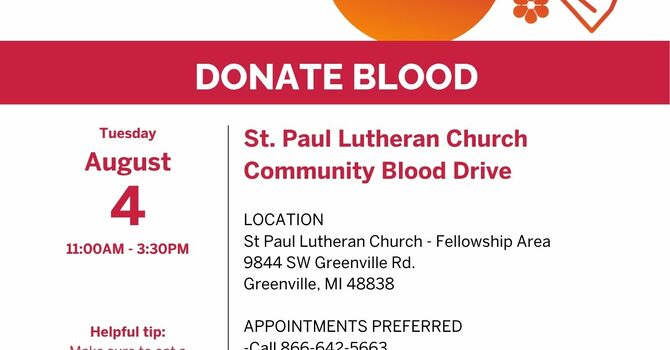  St. Paul Lutheran Church Community Blood Drive