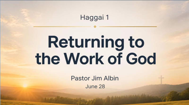 Returning to the Work of God