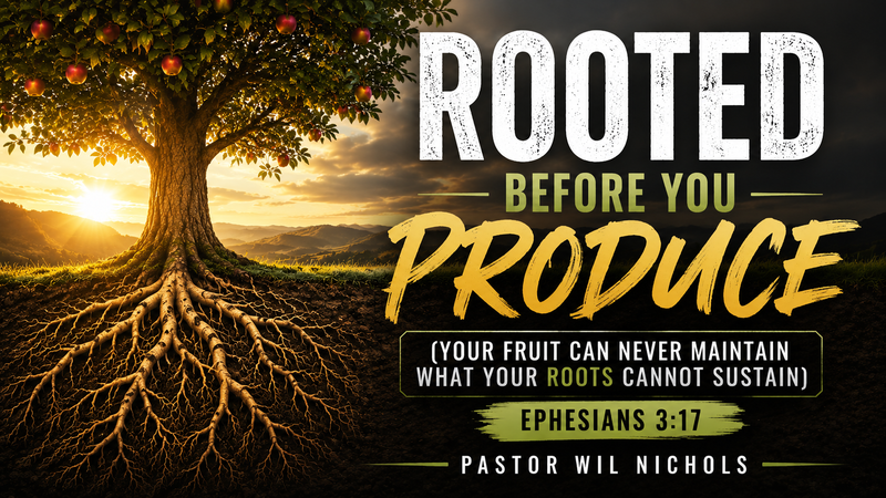 Rooted Before You Produce (Your Fruit Can Never Maintain What Your Roots Cannot Sustain)