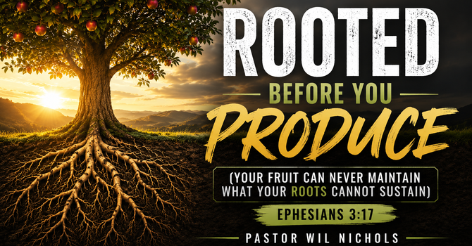 Rooted Before You Produce (Your Fruit Can Never Maintain What Your Roots Cannot Sustain)