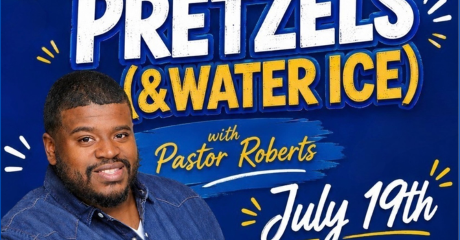 Pretzels (and water ice) with Pastor