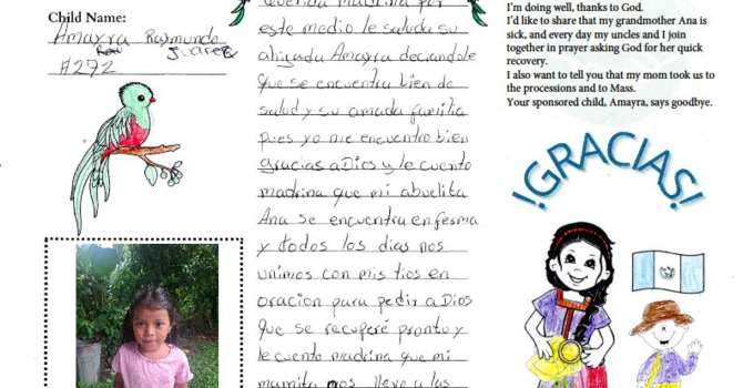 Greetings from Our Sponsored Children in Guatemala image