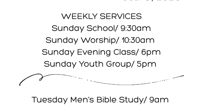 Sunday Bulletin image