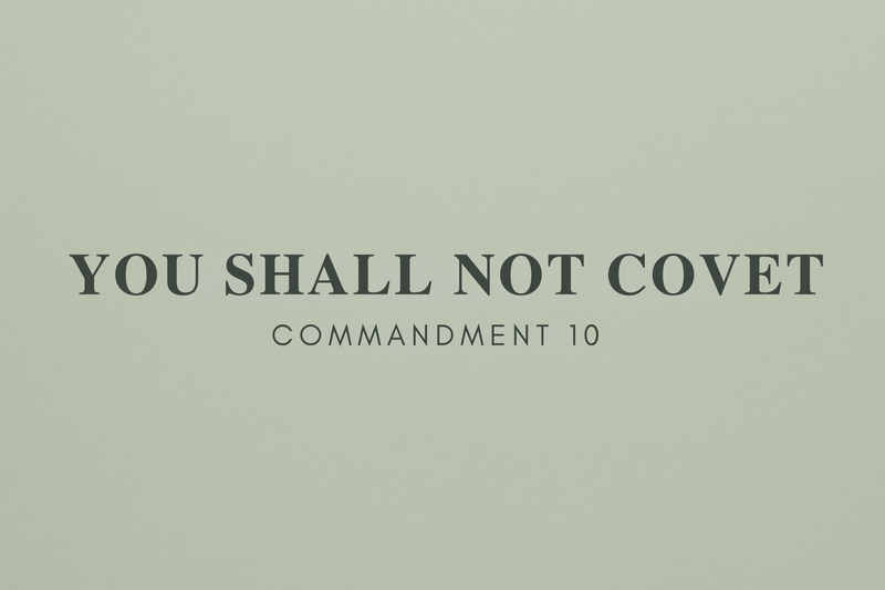 You Shall Not Covet 