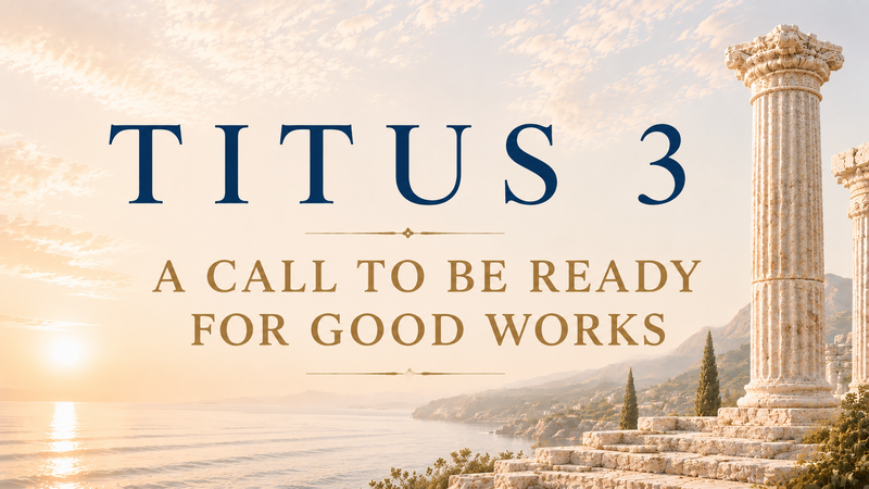 A Call To Be Ready For Good Works