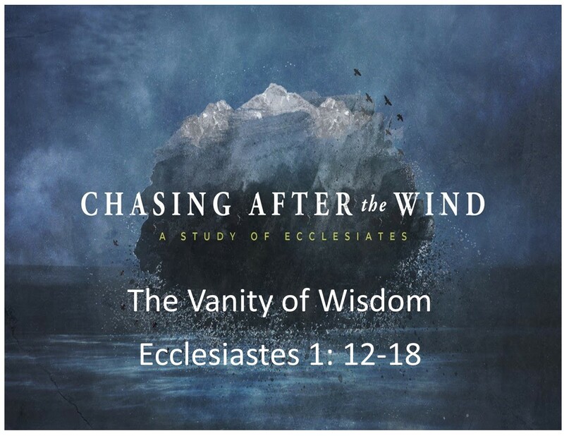 The Vanity of Wisdom